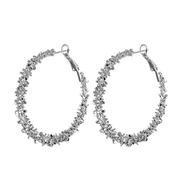 New Women's 925 Silver Hoop Earrings - Picture 2 of 3